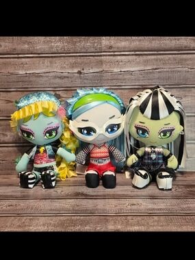 Set of 3 Monster High Ragdoll Style Dolls